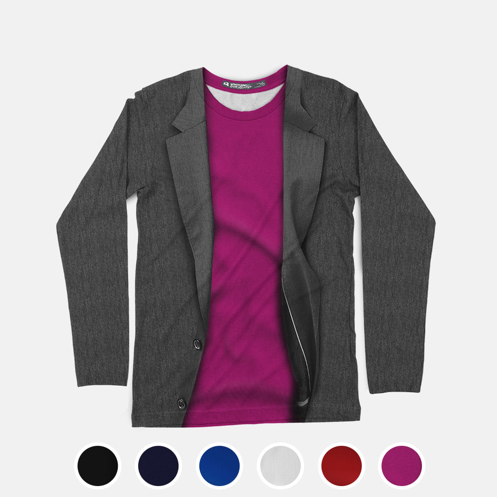 Gray Blazer Tee T-Shirt - Women's
