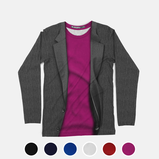 Gray Blazer Tee T-Shirt - Women's